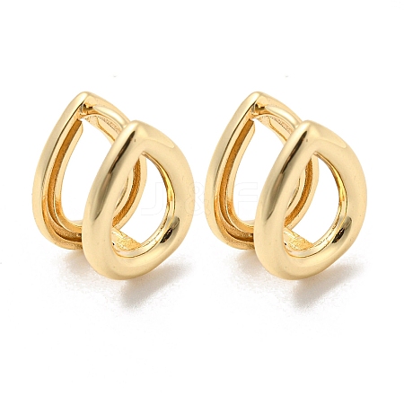 Brass Hoop Earrings for Women EJEW-E295-30KCG-1