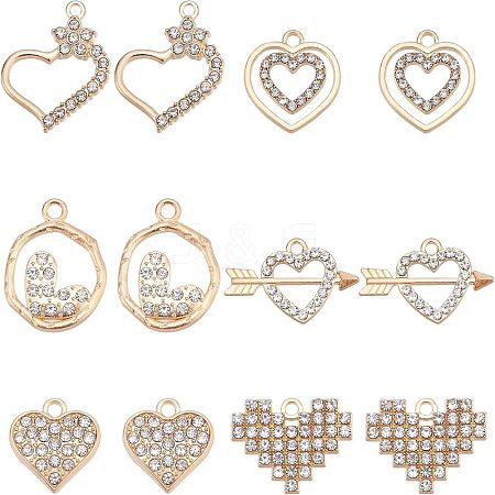 SUPERFINDINGS 48Pcs 6 Style Alloy Pendants FIND-FH0004-12-1