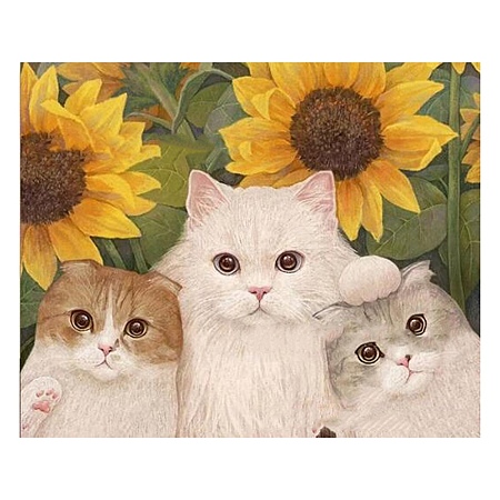 Cat DIY Diamond Painting Kits PW-WG313F1-11-1