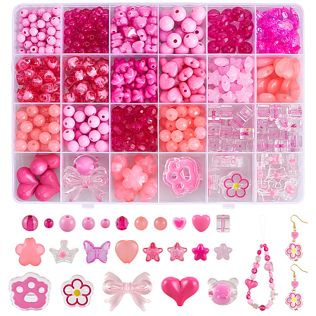 Opaque & Transparent Acrylic Beads Kits MACR-SP0001-48D-1
