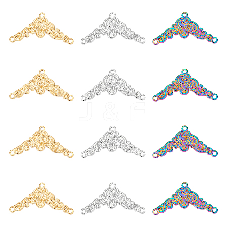 12Pcs 3 Colors 304 Stainless Steel Chandelier Components Links FIND-UN0001-62-1