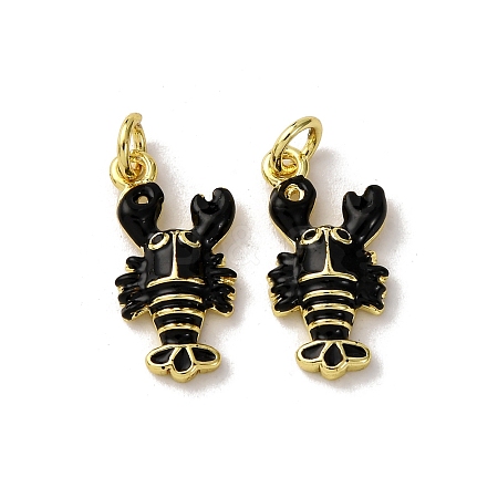 Brass Micro Pave Cubic Zirconia Pendants KK-F911-19G-01-1