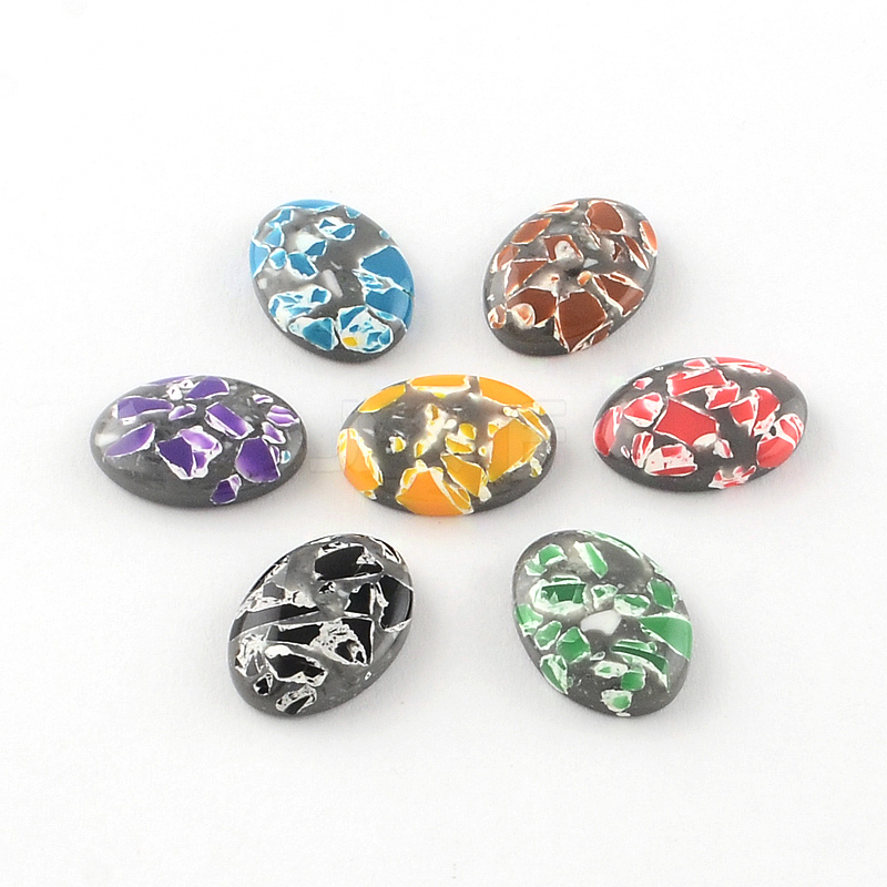 Wholesale Flat Back Resin Oval Cabochons - Jewelryandfindings.com