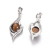 Natural Tiger Eye Pendants G-L512-G08-2