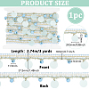 1 Skein Polyester Thread & Plastic Pendants Beaded Trim Ribbon OCOR-PH0007-75A-2