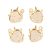 Heart Brass Sew on Prong Settings KK-C163-14A-G-1