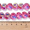 Electroplate Transparent Glass Beads Strands X-EGLA-B012-AB07-4
