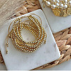 Brass Round Beaded Braided Beaed Bracelets WT6020-1-1