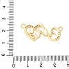 Brass Micro Pave Clear Cubic Zirconia Links KK-D357-03H-G-3