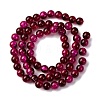 Spray Painted Crackle Glass Beads Strands CCG-Q002-12mm-08-4