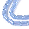Electroplate Imitation Jade Glass Beads Strands EGLA-Q132-03A-B04-3