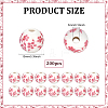 200Pcs Floral Printed Porcelain Beads PORC-ME0001-09-2