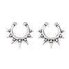 316 Stainless Steel Hoop Nose Rings AJEW-C044-05A-AS-4
