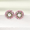 Brass Enamel Stud Earrings KK-CBA8324-27P-01-3
