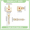 12Pcs 2 Styles Brass Enamel Pendants KK-AR0004-70-2
