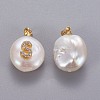 Natural Cultured Freshwater Pearl Pendants KK-L187-A-01S-2