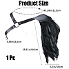 PU Leather & Feather Fencing Sheath AJEW-WH0314-233-2