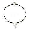 Waxed Cord Necklaces NJEW-P310-04P-01-2
