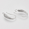 Brass Micro Pave Cubic Zirconia Earring Hooks LS-ZIRC-Q022-035P-NF-1