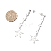 Tibetan Style Alloy Tassel Stud Earrings EJEW-TA00679-4