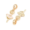 Alloy Enamel European Dangle Charms AL-CBAC2D3-18G-2
