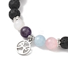 12Pcs 12 Constellations 304 Stainless Steel Charm Bracelets BJEW-JB12703-4