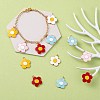 20Pcs 5 Colors Alloy Enamel Pendants ENAM-FS0001-05-6