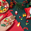 72Pcs 12 Styles Christmas Plastic Cabochons FIND-SC0011-30-3