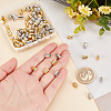   100pcs 2 colors Brass Beads KK-PH0004-14-3