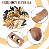 60Pcs 4 Colors 2-Hole Wood Buttons BUTT-GF0004-25A-6