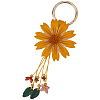 Leather and Alloy Keychain HJEW-WH20022-04B-04-1
