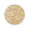 Texture Theme Roung Brass Stamp Head AJEW-M036-06K-G-2