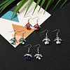 Electroplate Glass Dangle Earrings X-EJEW-JE04319-3