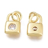 Brass Micro Pave Cubic Zirconia Charms KK-M206-32G-04-2