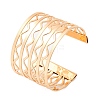 Wave Iron Cuff Bangles for Women BJEW-G741-03KCG-4