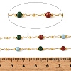 Handmade Brass Glass Beaded Chains GL-CBA1C06-11G-3