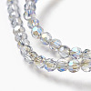 Electroplate Glass Beads Strands EGLA-D021-16-3