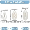 54Pcs 3 Styles Natural Cultured Freshwater Pearl Beads PEAR-AR0001-01-2