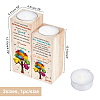 SUPERDANT Memorial Series Wooden Candle Holder and Candles Set AJEW-SD0001-15G-2