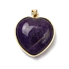 Natural Amethyst Pendants G-B149-10G-07-1