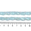Opaque Solid Color Electroplate Glass Beads Strands LS-EGLA-N013-P6mm-B11-4