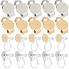 SUNNYCLUE 40Pcs 4 Styles 304 Stainless Steel Clip-on Earring Findings STAS-SC0008-32-1