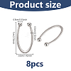 8Pcs Alloy Bikini Clips FIND-FG0003-62P-2