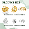 120Pcs 4 Styles Alloy Bead Caps FIND-PH0028-64-2