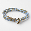 Two Loops Polyester Cord Wrap Bracelets BJEW-M193-14-1