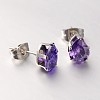 304 Stainless Steel Pave Cubic Zirconia Ear Studs X-EJEW-L098-8mm-03-1