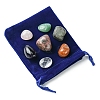 7Pcs Natural Labradorite & Amethyst & Rose Quartz & South Red Agate & Rhodonite & Green Aventurine & Quartz Crystal Tumbled Stone Sets DIY-FS0007-10B-1