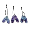 2Pcs Natural Fluorite Pendants G-Z064-01A-1