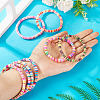 8Pcs Handmade Polymer Clay Heishi Beads Beaded Bracelet Sets BJEW-TAC0030-7
