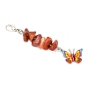 5Pcs Butterfly Alloy Enamel Pendant Decorations HJEW-JM04162-4